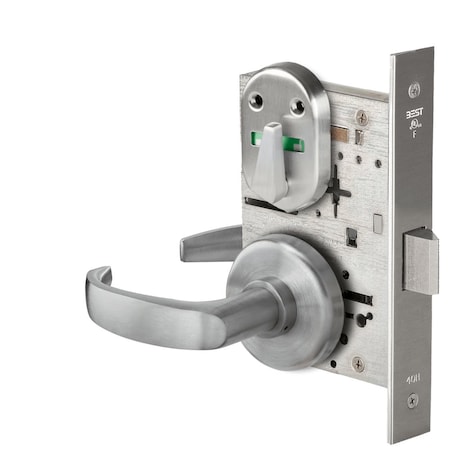 Best Grade 1 Privacy Mortise Lock, Visual Thumbturn Indicator, Non-Keyed, Satin Chrome , Field Reversible 45H0LT14H626VIT